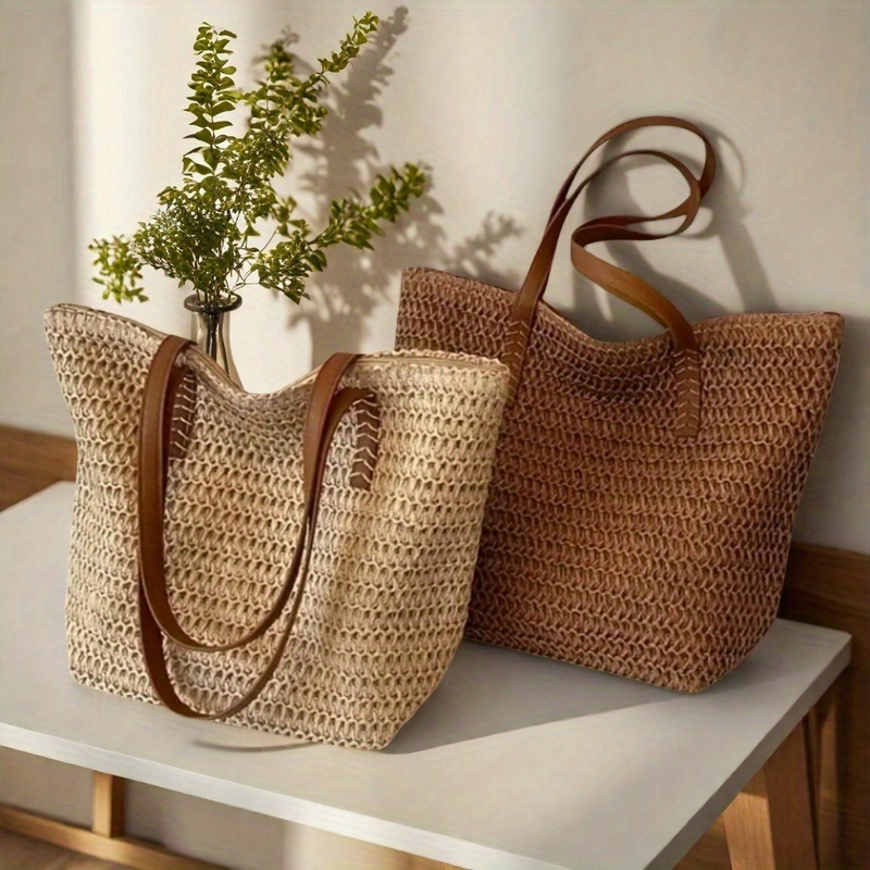 Crochet Bag Raffia - Bolsa feminina elegante e versátil com