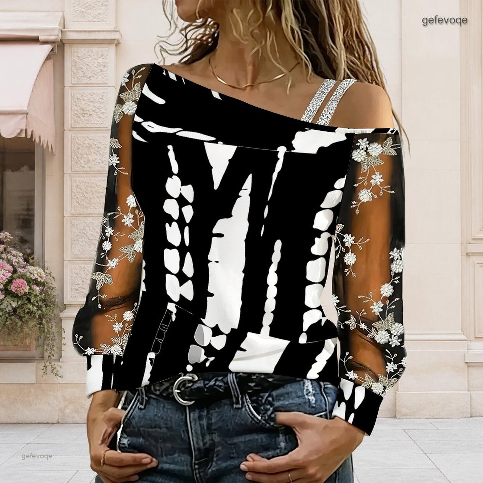 Blouse Off Shoulder - Blusa Feminina Ombro a Ombro Assimétrica
