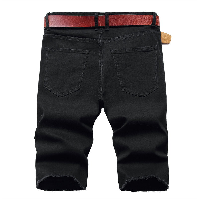 Shorts Jeans Masculinos Bordad - Shorts Denim Frayed avaliação e preço